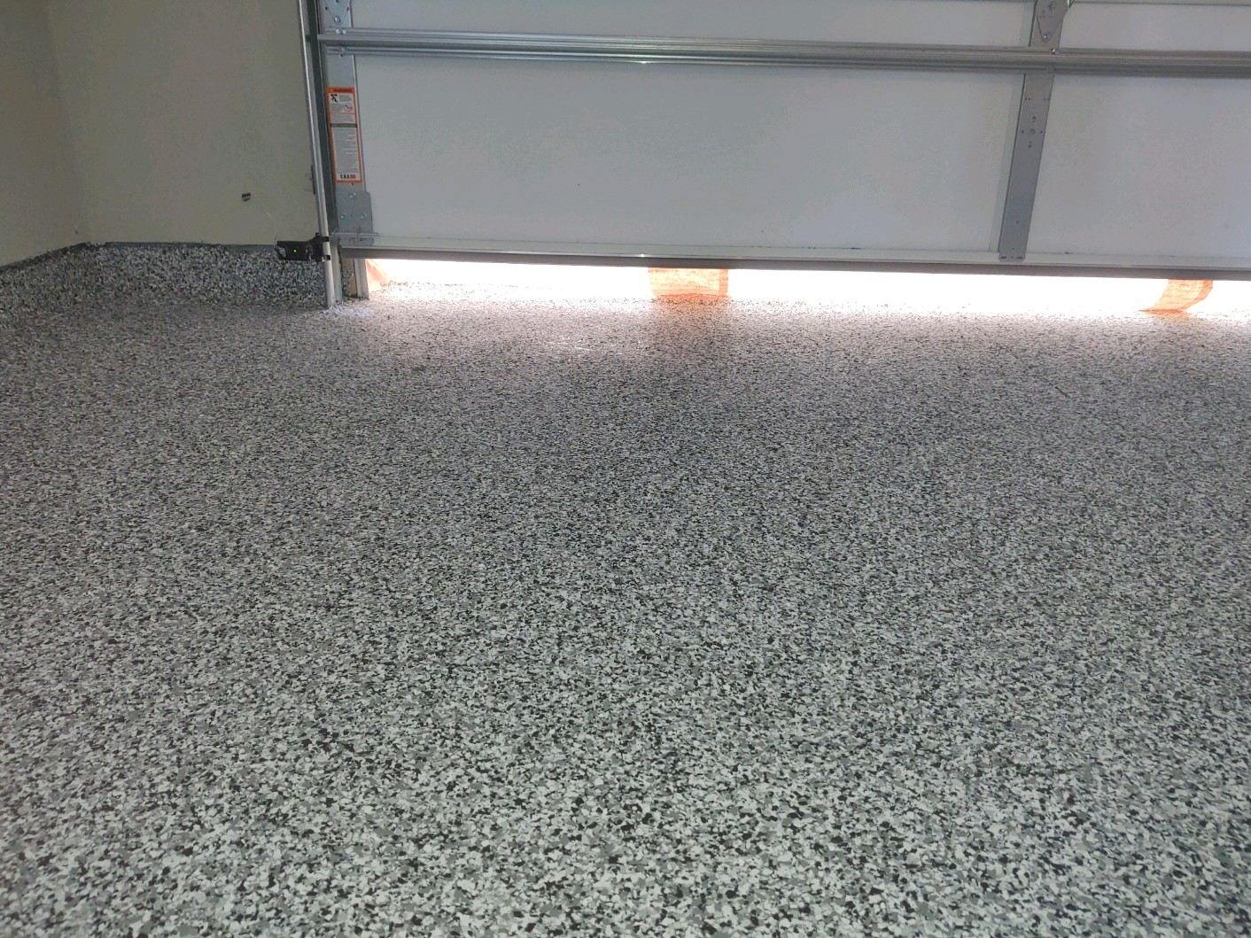 Completed polyurea floor application in Boise